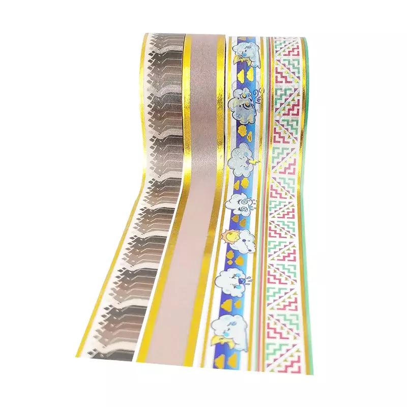 Kunden spezifisches Produkt Großhandel kunden spezifischer Druck buntes Design folie Washi Tape mit Logo
