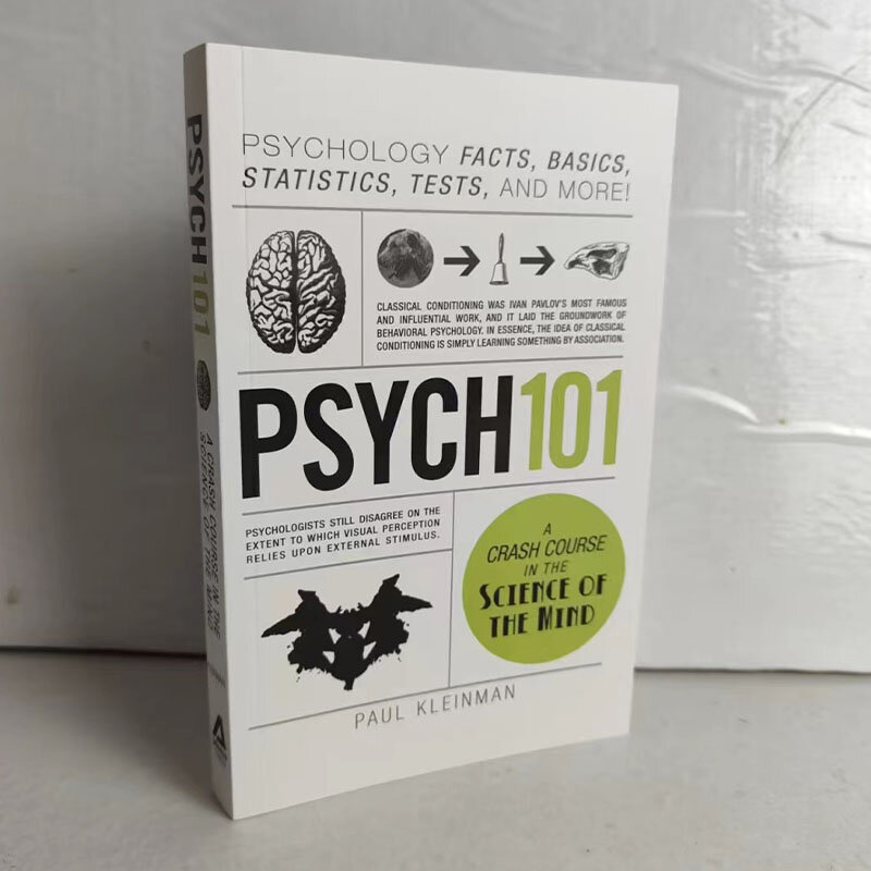 Psych 101 de Paul Kleinman A Crash Couse en la ciencia de la mente, libro de referencia de psicología Popular en inglés, Paperback