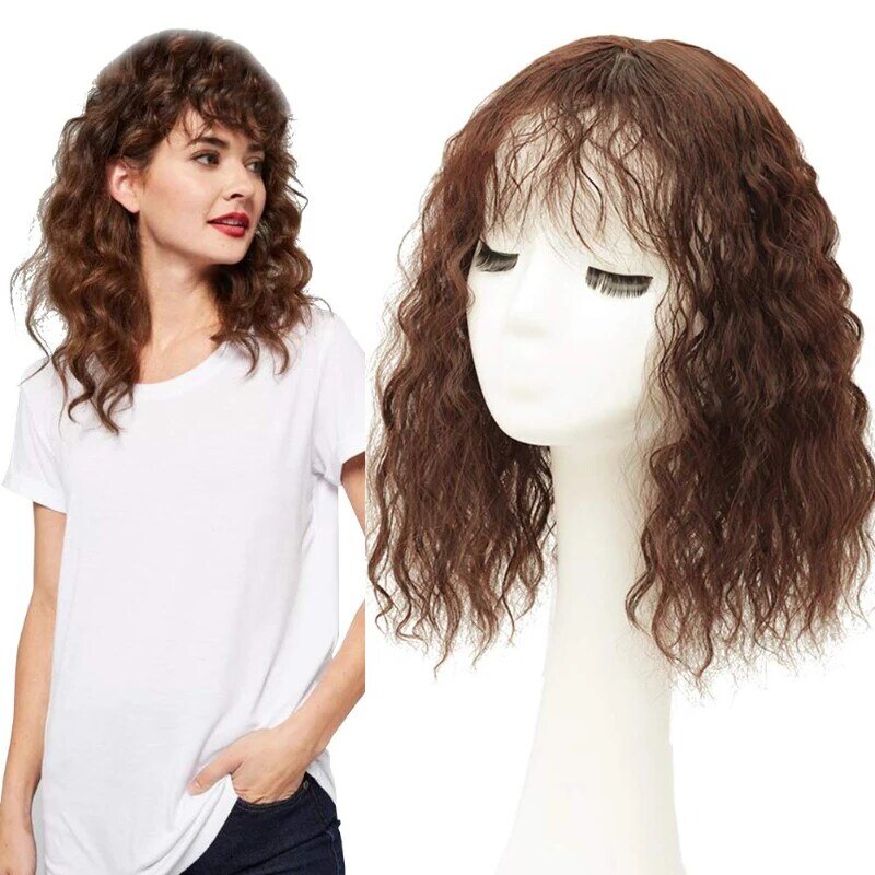 Fashion Corn Wig Perm Fluffy Hair Replacement Pieces for Women Synthetics Fiber High Temperature Silk Natural Hair Extension