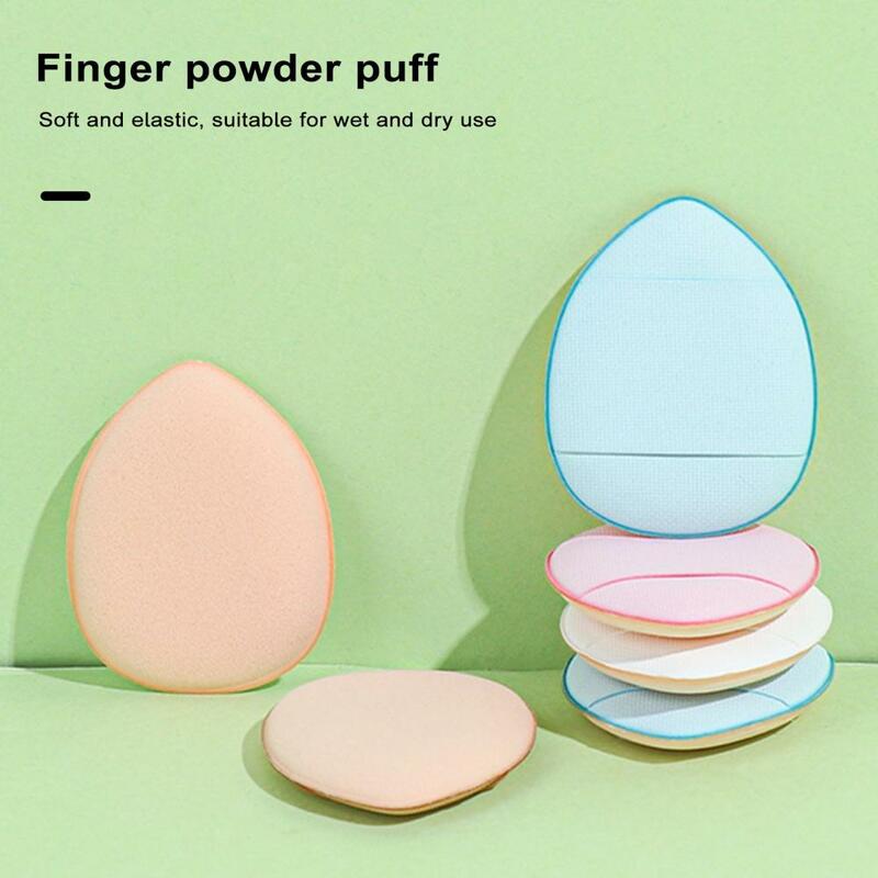 Elastic Mini Finger Powder Puffs, Esponjas de maquiagem leves e suaves para cobertura, fáceis de limpar, 5pcs 12pcs