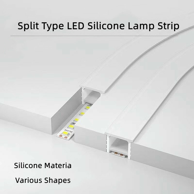 1-5M/Buah LED Tersembunyi Neon Tali Tabung Dapat Dilepas Tahan Air Silikon Fleksibel Lampu Taman Dekorasi Luar Ruangan Pita Pita Strip Lampu