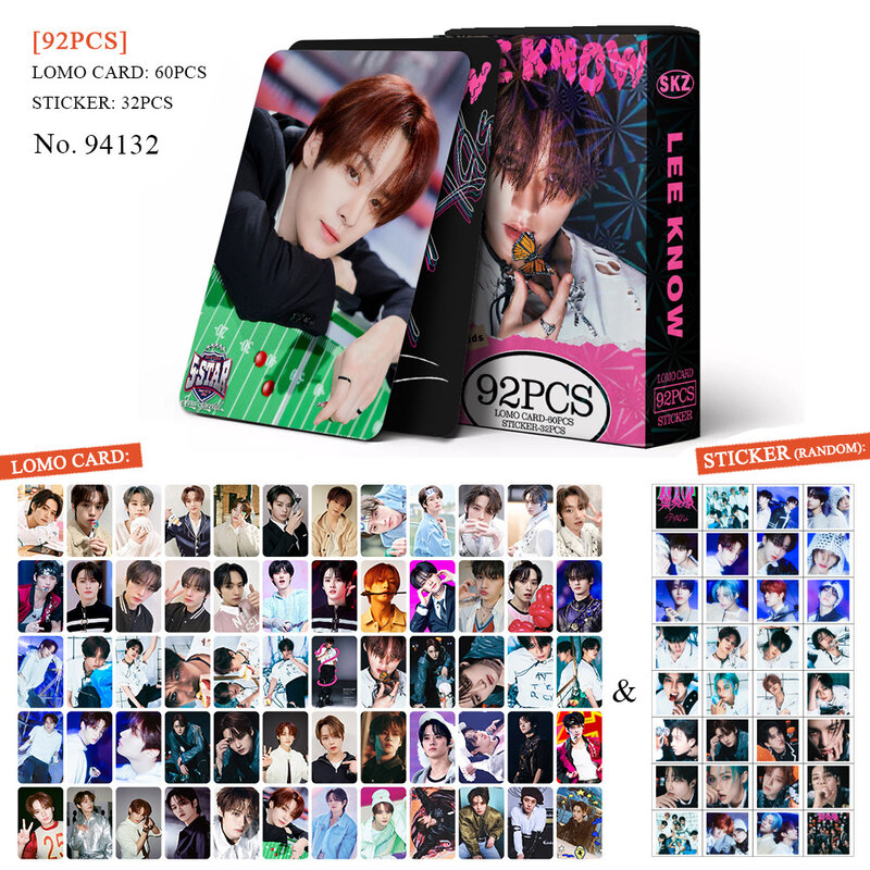 92pcs Straykids album di carte fotografiche Lomo Card Felix Lee Know HYUNJIN Bang Chan adesivi per cartoline collezione di fan di carte regalo