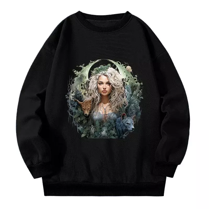 Trend ige gotische Prinzessin plus Größe Grafik Sweatshirts amerikanische Straße Vintage Sweatshirt Frauen Frühling Herbst große Tops