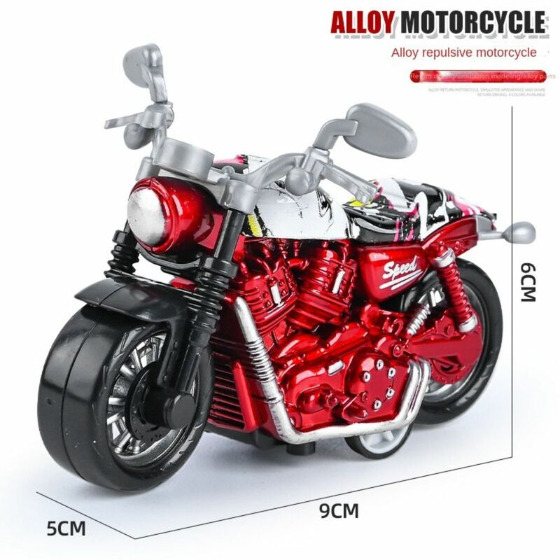 Mini Pullback modello di moto simulazione in lega modello di moto tirare indietro auto locomotiva moto Action Figures giocattoli per ragazzi