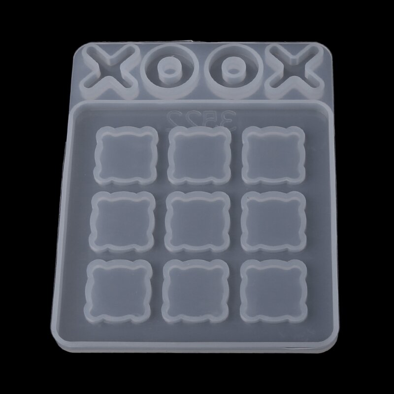 XO Board Game Khuôn Nhựa Vui Nhộn Silicone Nhựa Dính Khuôn Đúc Cho Đồ Trang Trí Trang Trí Bàn