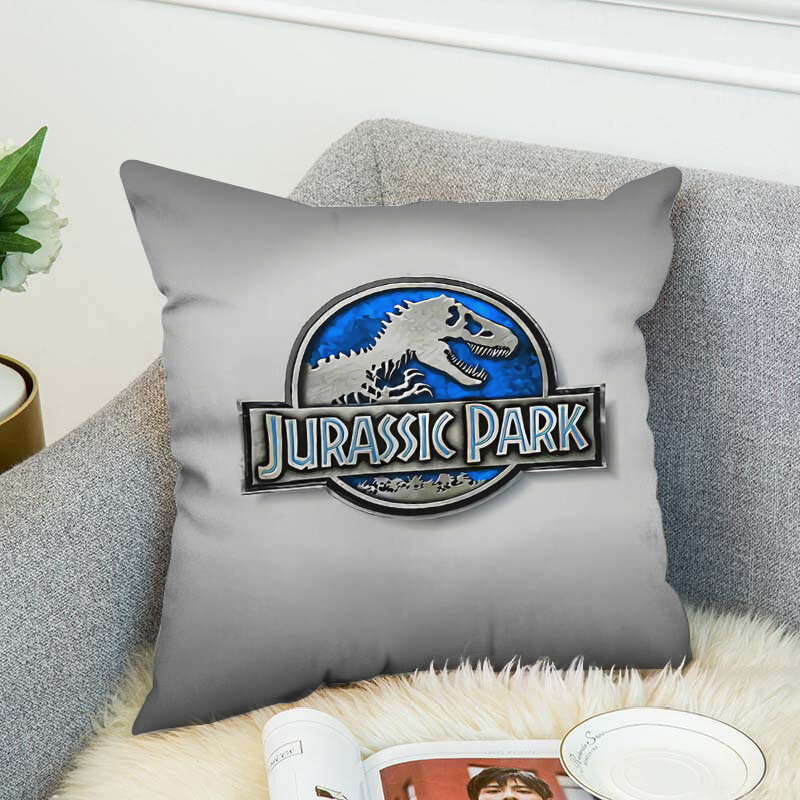 Jurassic Park Impresso Fronha Decorativa, Jogar Travesseiro Capas para Cama Travesseiros, Duplex Capa de Almofada, 45x45 Almofadas, Home Decor