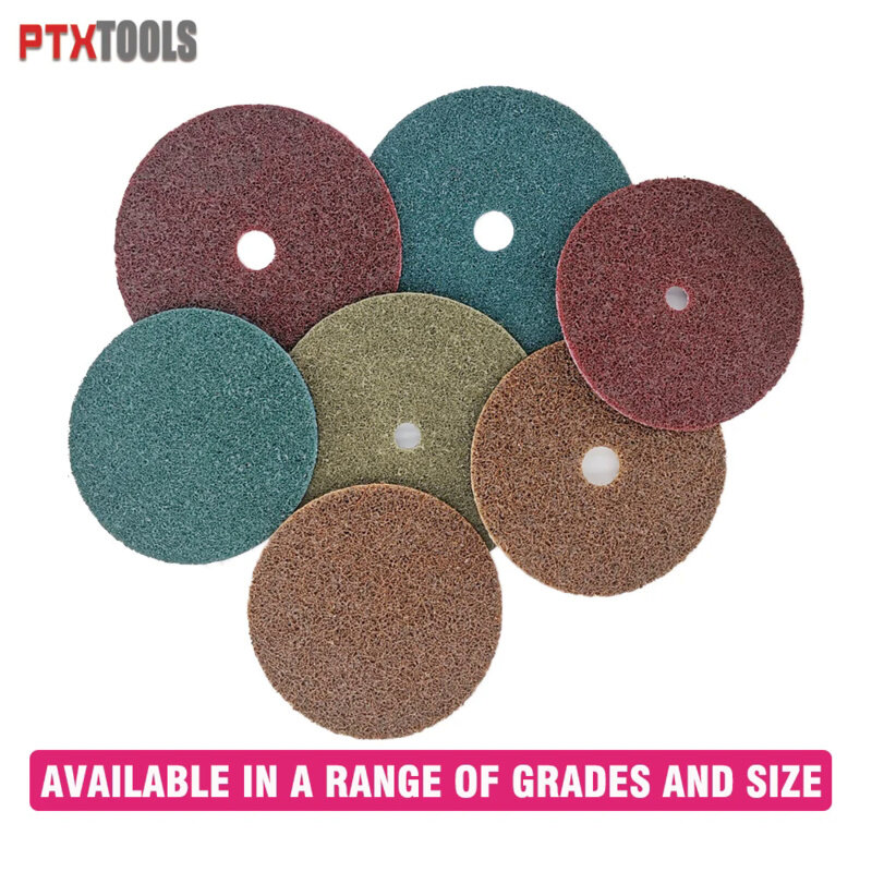 2 PCS 4-Inch/100mm 4.5-Inch/115mm 5-Inch/125mm 3M SC Surface Conditioning Disc Nonwoven Disc NylonSanding Disc Hook and Loop