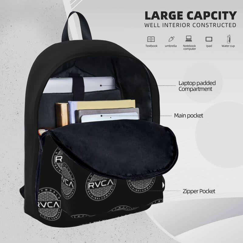 Tas punggung kapasitas besar, tas sekolah, ransel Laptop, tas bahu, tas buku siswa, kapasitas besar, ransel pakaian Rvca, tas ransel perjalanan kasual