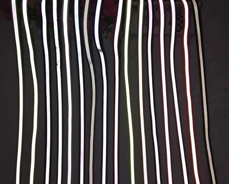 50 متر/مجموعة عاكس حزام الشريط متعدد الألوان Fabric بها بنفسك شرائط النسيج للملابس اليدوية الخياطة الحرف 1 سنتيمتر العرض