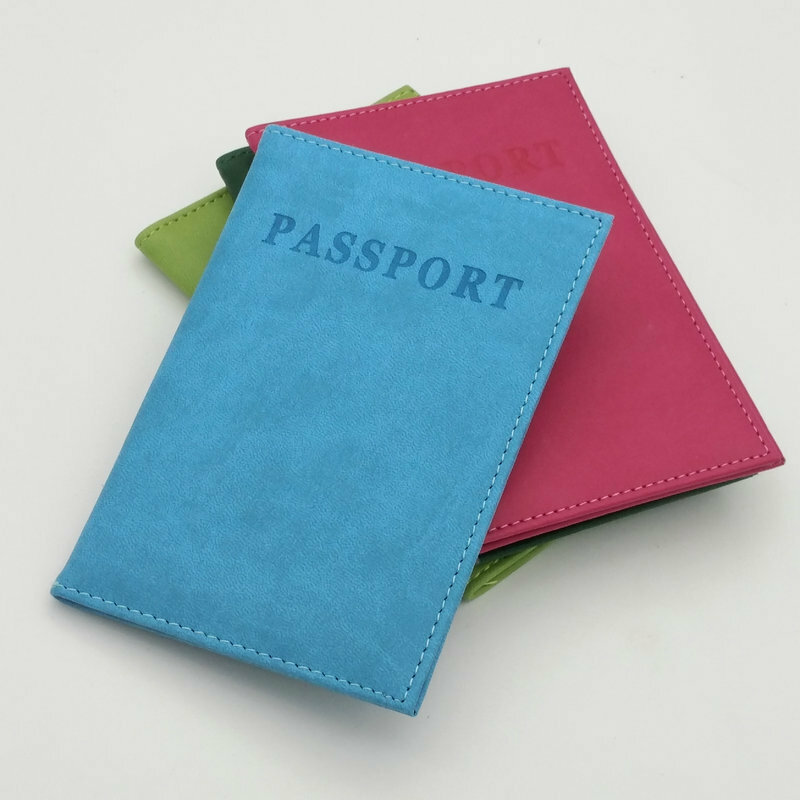 Einfarbige pu Leder Pass hüllen Dokumenten abdeckung Reisepass Inhaber ID-Karte Passi haber Reise zubehör