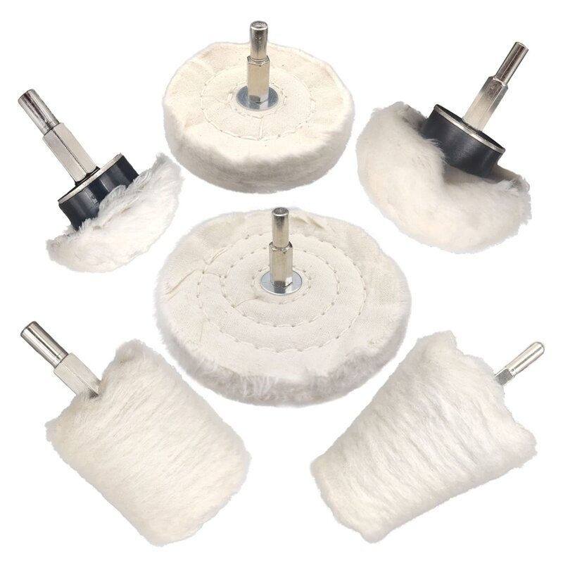 NEW-Buffing Wheel for Drill Buffing Pad Polishing Wheel Kits Wheel Shaped Polishing Tool for Metal Aluminum Stainless Etc