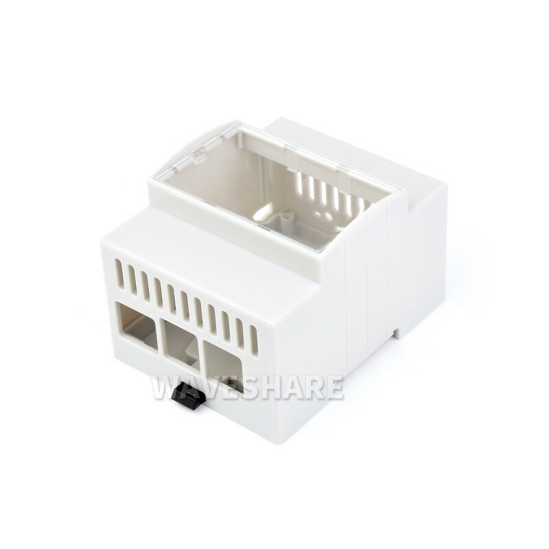 Waveshare DIN rail ABS Case for Raspberry Pi 5, large inner space, injection moduling PI5-CASE-DIN-RAIL-B
