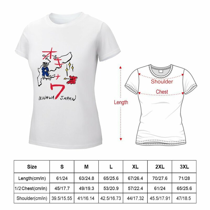 오키나와의 재미있는 애니메이션 티셔츠, 여성 티셔츠