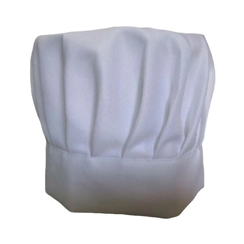 Chapeau de chef confortable pour hommes, chapeau de chef professionnel pour la cuisine, chapeau de costume blanc solide unisexe, cheveux pour la cuisson