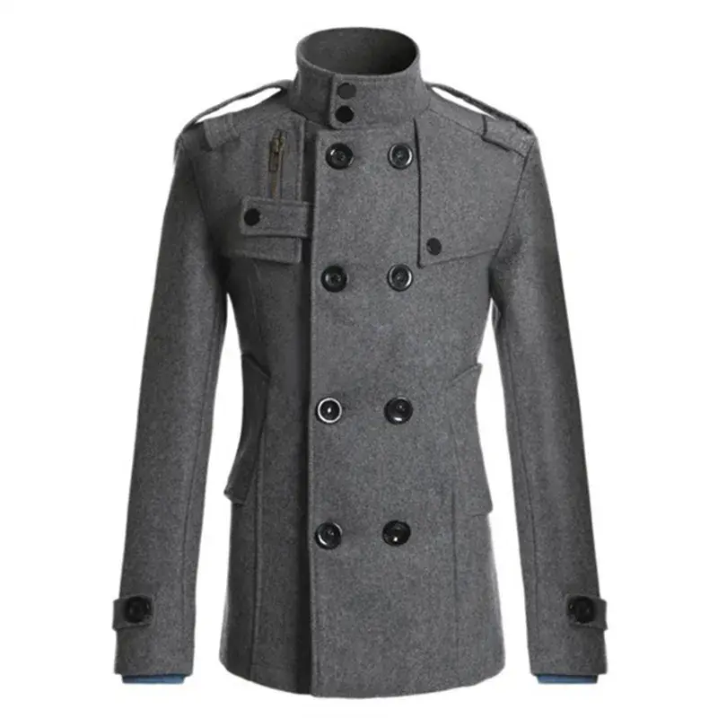 2023 New Men's Wool Overcoat Long Suit Men Woolen Windbreaker Man Woollen Coat Outer for Men Casual Wear Brand Mens Clothing