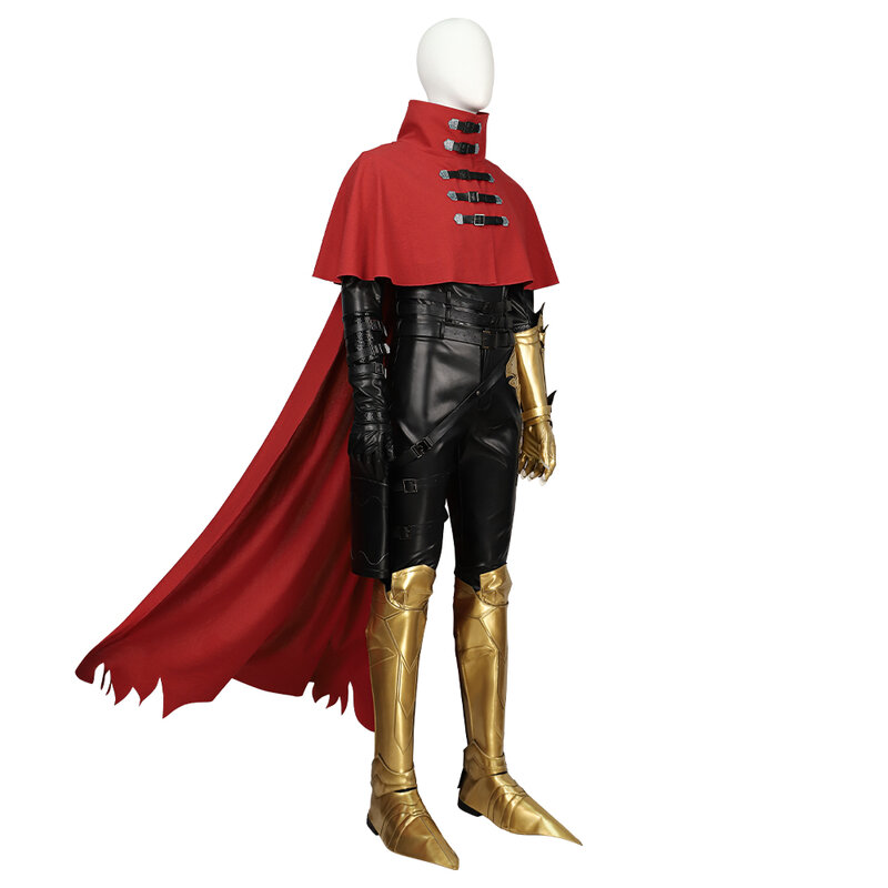High Quality Game FF VII Vincent Valentine's Day Cosplay Clothing Men's Red Cloak Top Pants Accessories Halloween