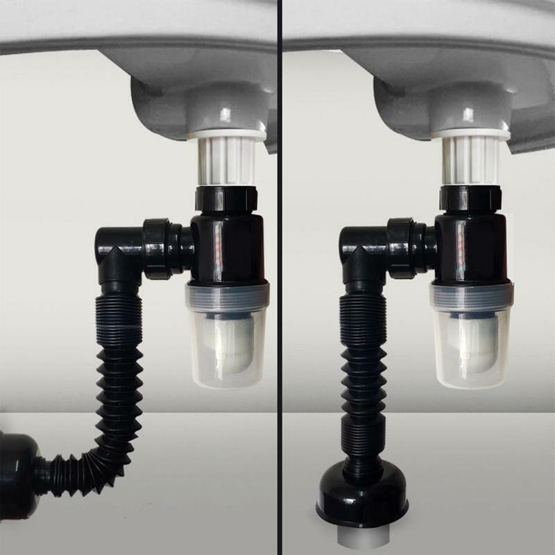 Flexible Drain Pipe Stretchable Washbasin Strainer Retractable Anti Odor Drain Pipe Tube For Kitchen Vanity Kitchen Accessories