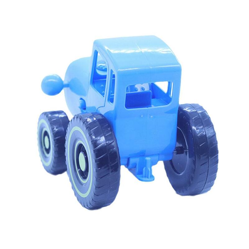1pc contiene una piccola auto agricoltore Blue Tractor Pull Wire modello di auto giocattolo per bambini giocattolo per l'apprendimento precoce gioca A divertimento con un piccolo altoparlante