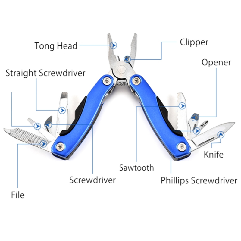 Stainless Steel Folding Pliers Functional Plier Hand Tools Plier Screwdriver Camping Gears Kit Outdoor Pocket Knife Multi-Tool