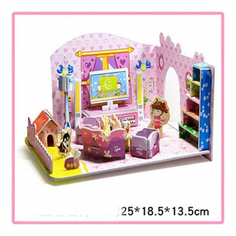 Puzzle 3D Puzzle Puzzle 3D Model zamku zabawki miniaturowe domy zamek dom zbiornik ogrodowy zabawa dekoracyjne