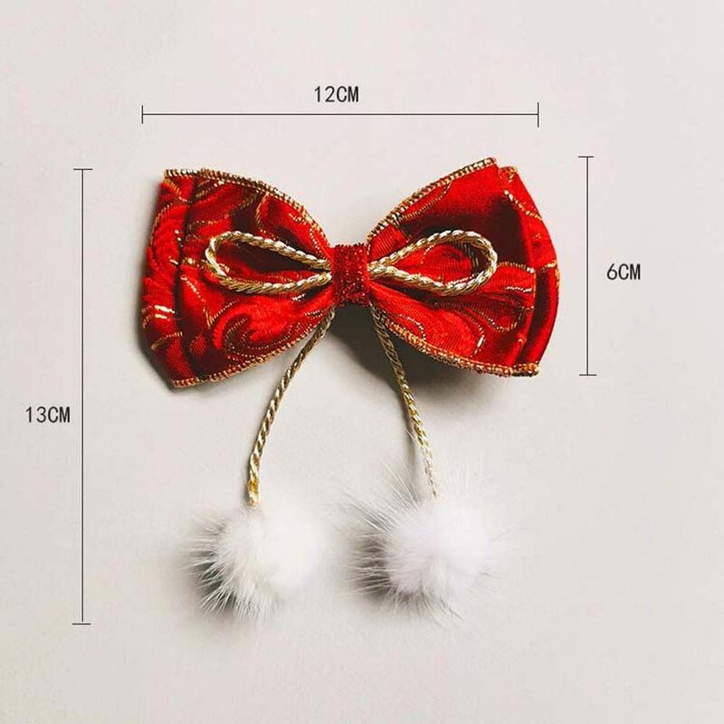 髪用の蝶ネクタイ付きヘアアクセサリー,女の子用の中国風ヘアクリップ