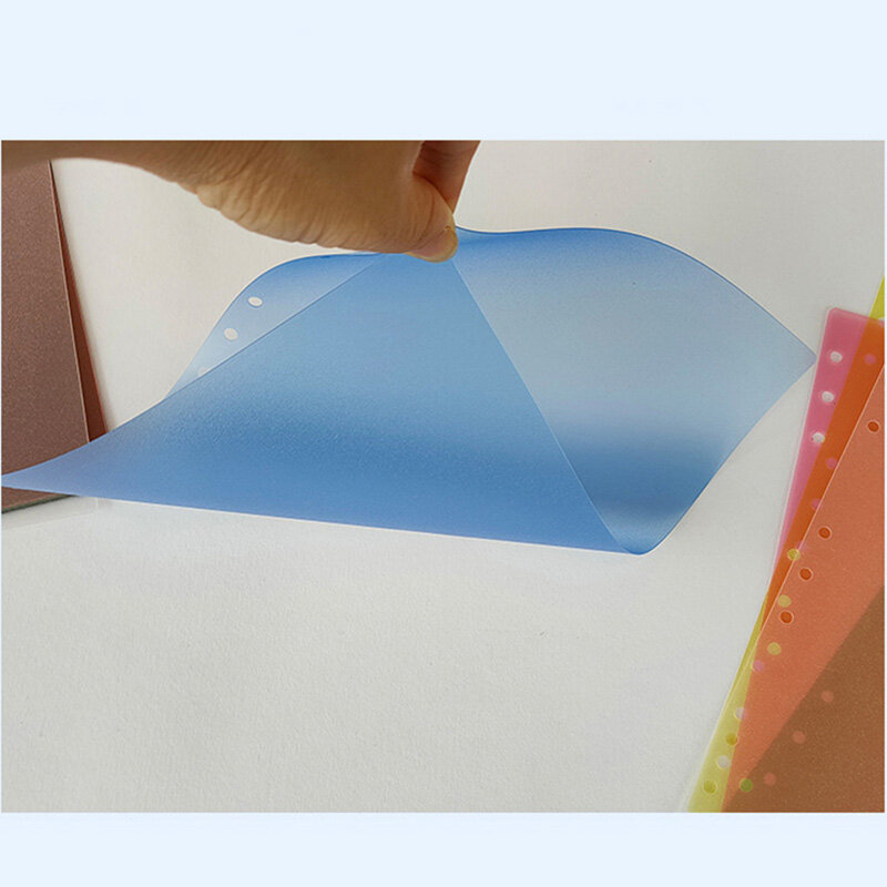 2 Folhas A4 B5 A5 Loose-leaf Paper Cover Substituível 6 9 Furos Plástico Binding Book Cover Escola Papelaria Ring Binder Supplies