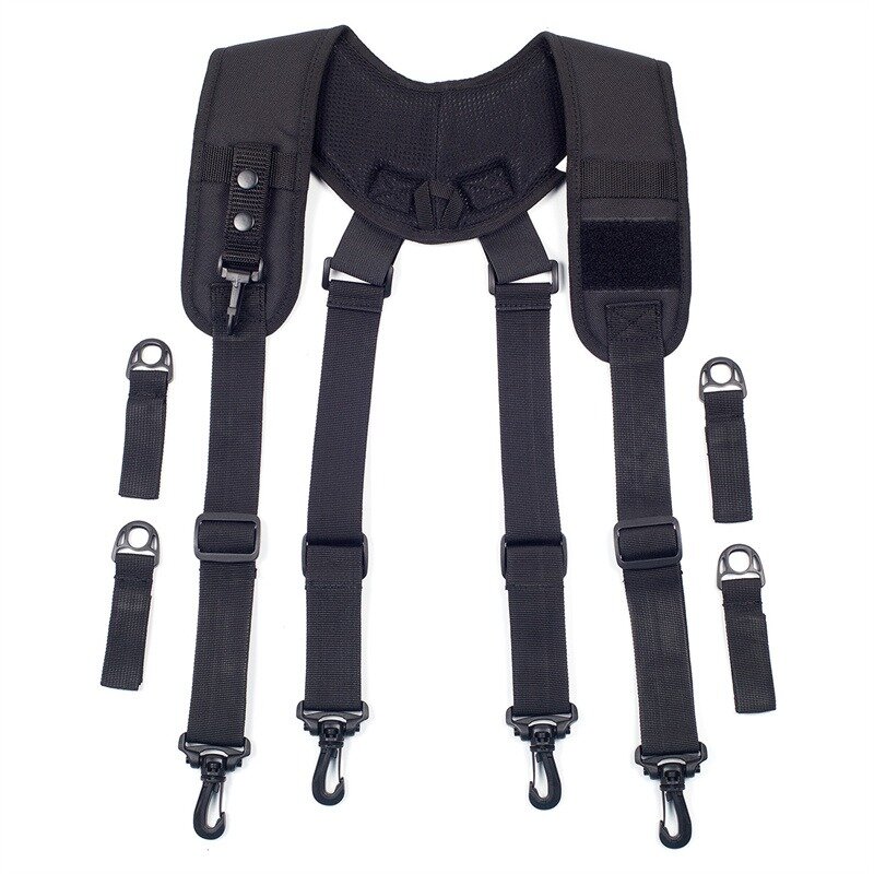 Men Padded Adjustable Tool Belt Tactical-Suspenders Duty Belt Harness Combat Tool X Type Suspender Tactics Braces Gifts Dropship
