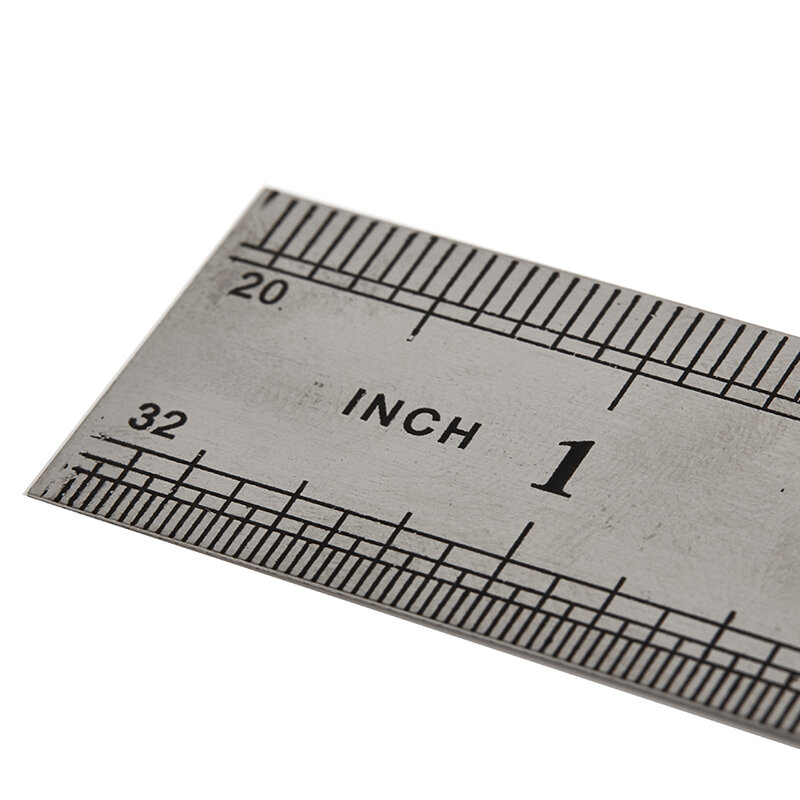 스테인레스 스틸 금속 직선 눈금자 도구 15/20/30cm, 정밀 양면 측정 도구