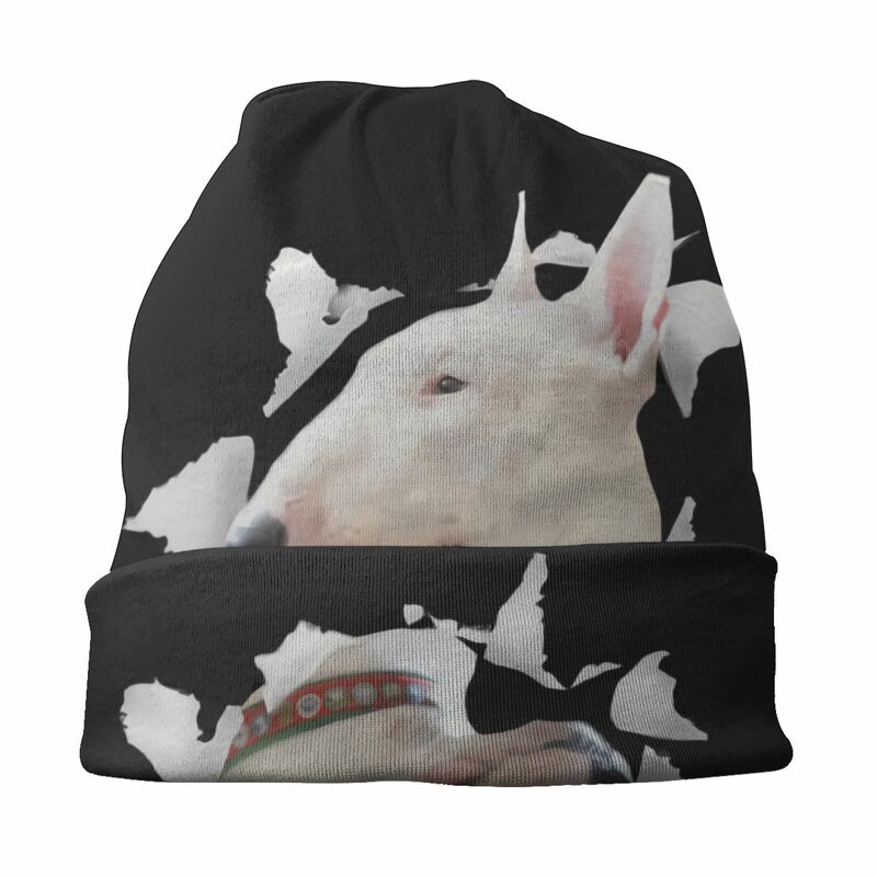 Bull Terrier Gorros finos para homens e mulheres, Windproof Ski Cap, Skullies Bonnet Hat, Dog Face