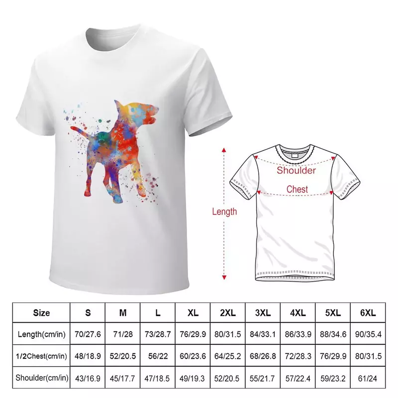 Bull Terrier, t-shirt Bull Terrier acquerello plus size top customs camicie ad asciugatura rapida magliette grafiche maglietta firmata da uomo