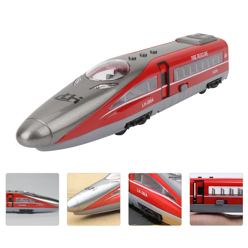 Toy High Speed Rail Model Child Childrens Toys Kids Pull Back Plastic Inertia Simulated High-Speed Railway