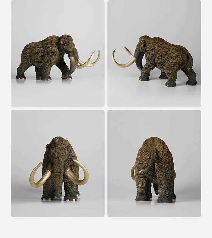 Énorme sculpture en laiton couleur éléphant mammouth, art professionnel pour la maison et le bureau, ornement supérieur animal, édition limitée globale 2022, 60cm