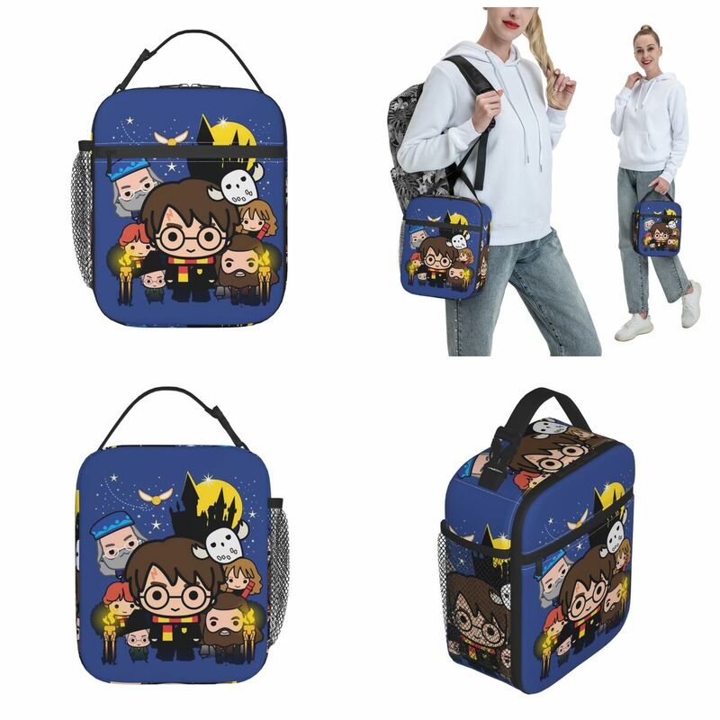 Insulated Lunch Bags Witchcraft And Wizardry Cartoon Accessories Lunch Food Box Causal Thermal Cooler Bento Box For Work
