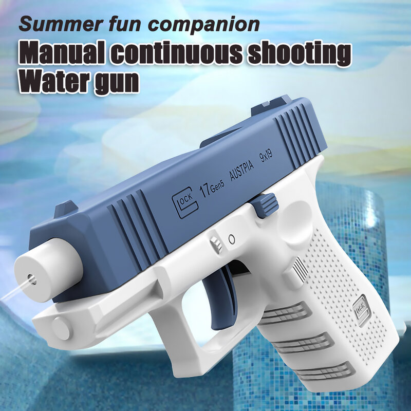 Pistolet à eau haute pression pour enfants et adultes, jet d'eau automatique, recharge d'eau, jouets de bain, rafales, été, nouveau