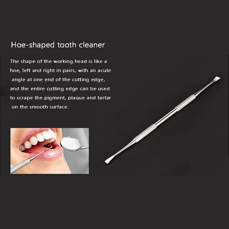 Stainless Tooth Stain Raspador e Pinças Set, Ferramentas Dentista, Oral Care, Instrumentos de Endoscopia, 6 pcs