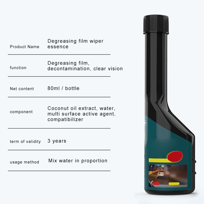 Limpiador de aceite para parabrisas delantero de coche, agente impermeable, suministros de limpieza