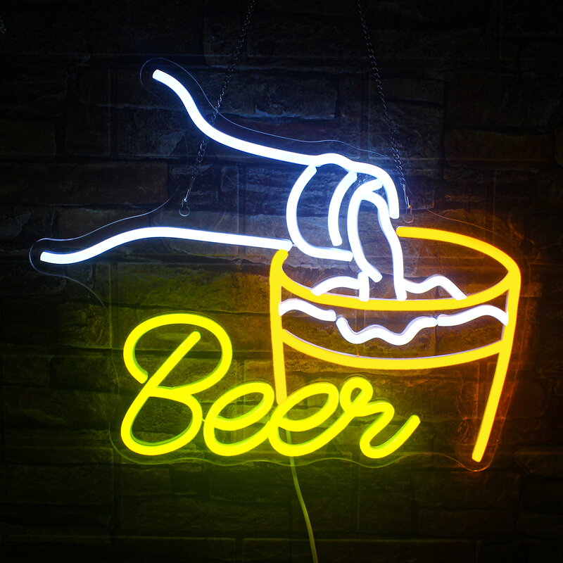 Beer Bar Led Lights Room Wall Decor USB Powered With Switch For Bedroom Party Bar Club Man Cave Decor Shop Sign Art Decoration