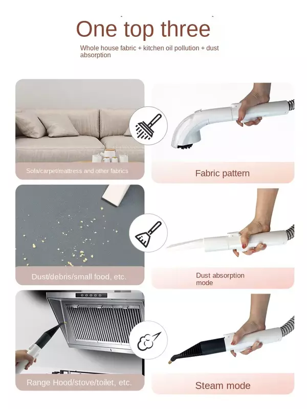 High-temperature steam sofa cleaner cloth spray suction integrated mattress curtain carpet cleaner powerful stain