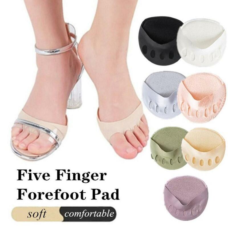 1Pair Half Palm Five Finger Socks High Heels Sandals Women's Forefoot Toe Fingers Socks Split Separate Foot Socks Half Sock U5B8