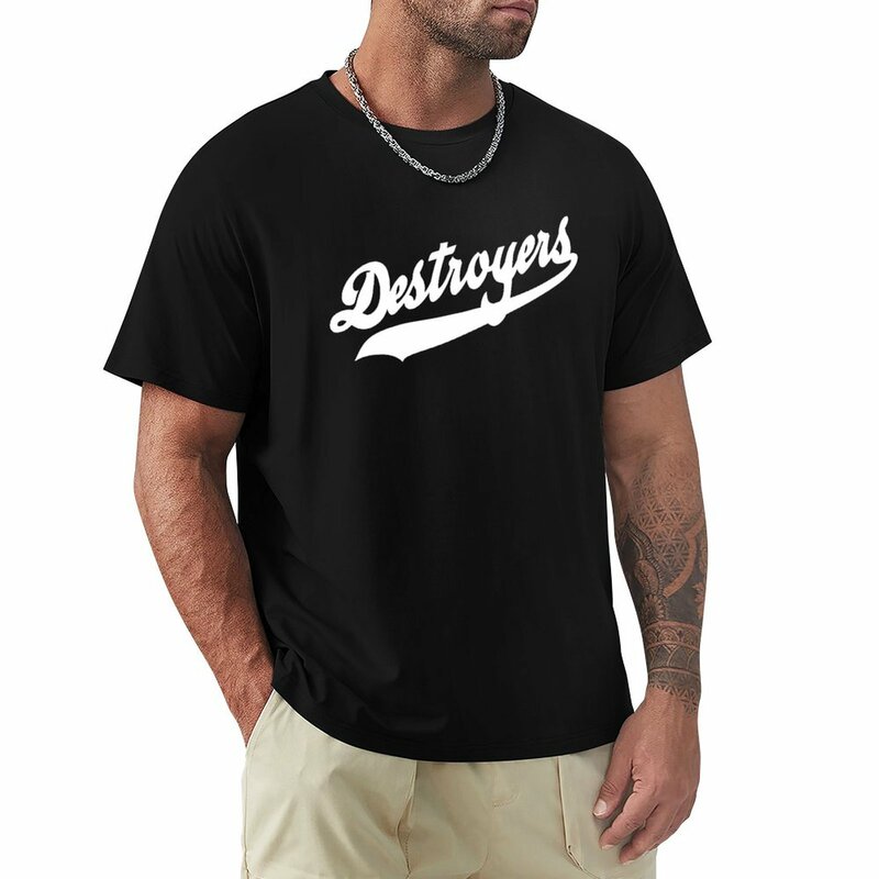 Мужские топы, футболки, летняя футболка, футболка с изображением Разрушителя, футболка для мальчика, винтажная одежда, белые футболки для мальчиков, мужская одежда с коротким рукавом