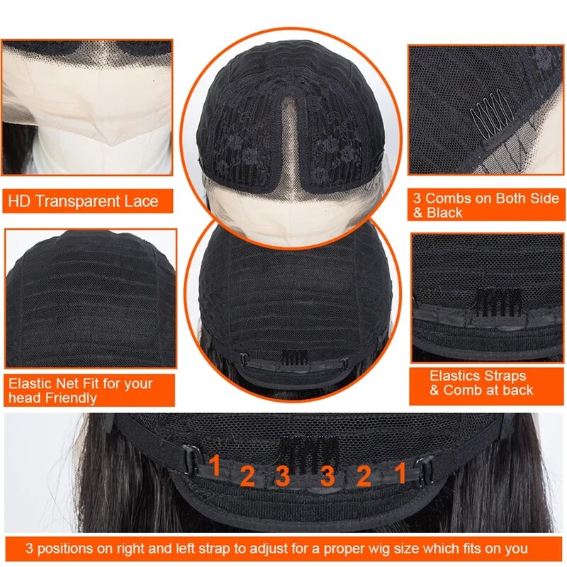 Peluca de cabello humano brasileño Remy para mujer, postizo de encaje frontal 13x6x1, ombré color rubio, p4/27