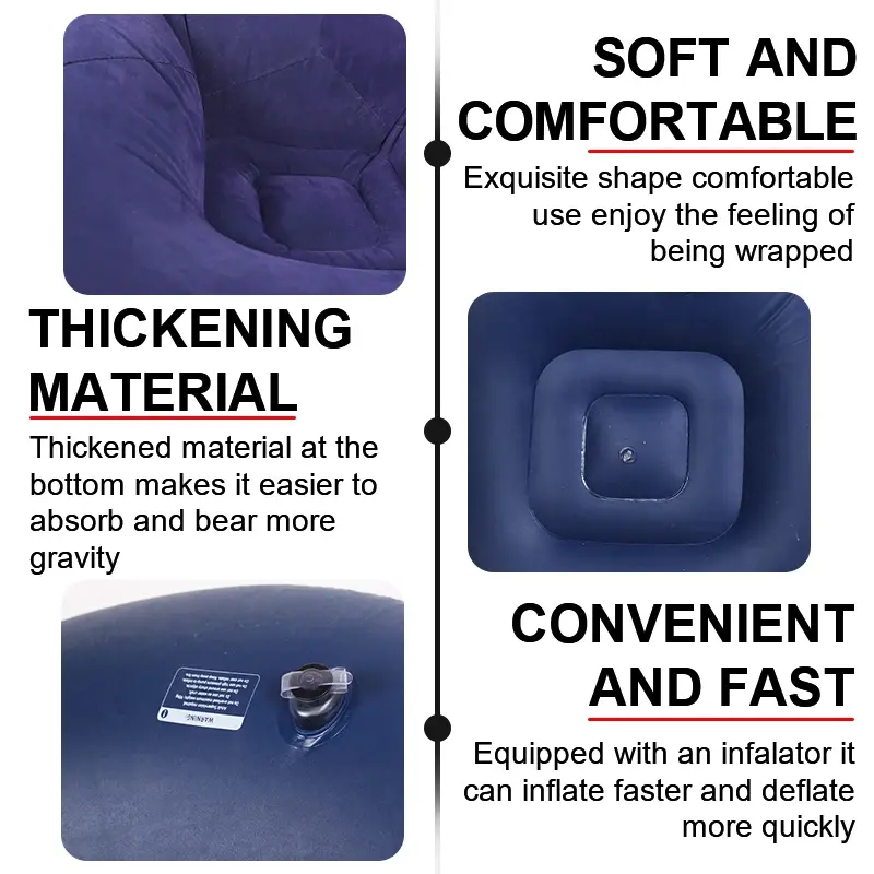 Grande sofá preguiçoso inflável, a espreguiçadeira perfeita do PVC, assento para o relaxamento e o lazer, conforto final