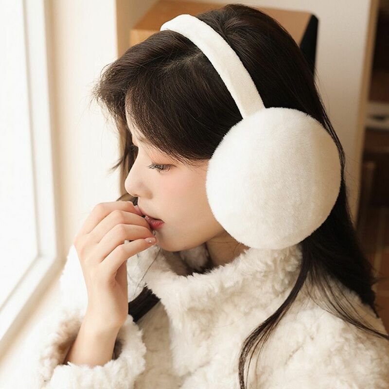 Soft Fuffy Ear Cover Ear Warmer Cold Protection Women's Fashion Earmuffs Foldable Earflaps Faux Fur Plush Winter Warm Windproof