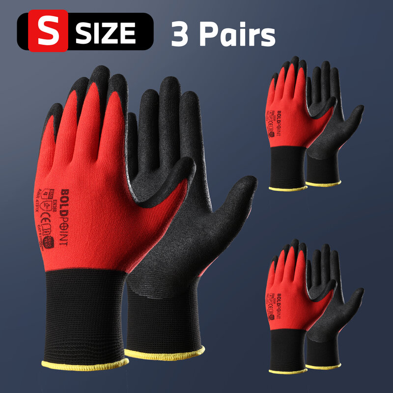 1/3 pairs of nitrile sandy coated gloves, offering superior grip, durability, and comfort, ideal for construction and gardening