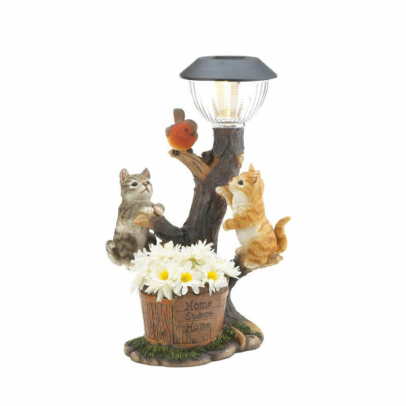 Energy Lamp Solar Powered Lamp Outdoor Resin Solar Powered Animals Statue Figurine LED Animal Sculpture Garden Decor