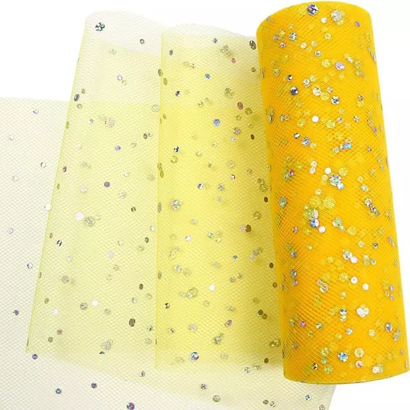 Sequin Tulle Rolls Are Available In A Variety Of Colors For Table Skirts, Wedding Decorations, Baby Showers, 6 Inch X 25 Yards