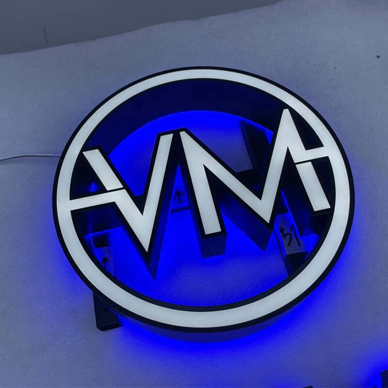 Świecący charakter 3D akrylowy wystrój ścian restauracji tablica reklamowa znak Logo LED firmy
