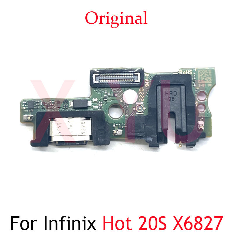 لوحة شحن USB لـ Infinix Hot 20S X6827 ، منفذ قفص الاتهام الأصلي ، قطع غيار إصلاح الكابلات المرنة