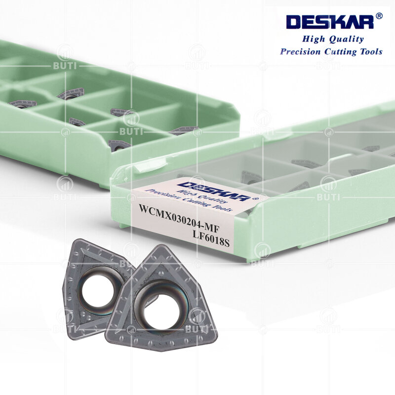 مخرطة DESKAR-U-Drill CNC ، تستخدم شفرة معالجة من مادة الفولاذ المقاوم للصدأ ، أصلية ، WCMX030204 ، wcmt050208 ، 06t304