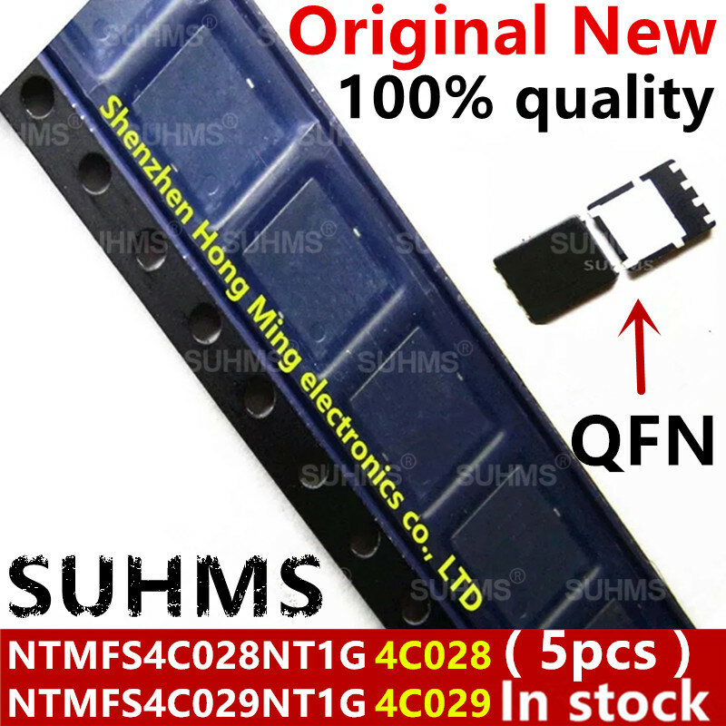 (5 個) 100% 新 NTMFS4C028NT1G NTMFS4C029NT1G 4C028 4C029 QFN-8 チップセット